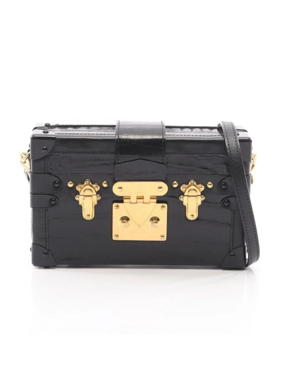 Louis Vuitton Shoulder Bag Petite Noir Exotic Leather